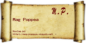 Mag Poppea névjegykártya
